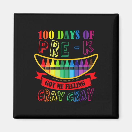 Pre-K Meの得Crayの感じ先生スタッドの日 マグネット (正面)