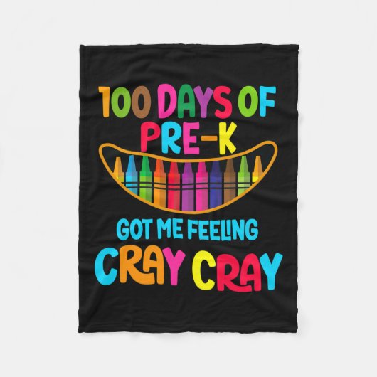 Pre-K Meの得Crayの感じ日 フリースブランケット (正面)