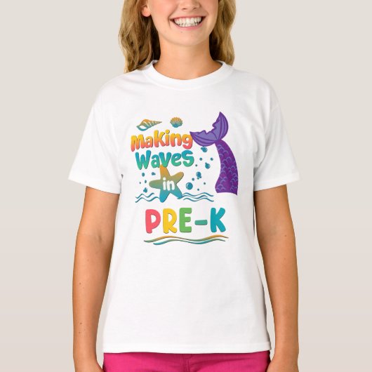 Pre-K Mermaid Back to School Shirt Tシャツ (正面)