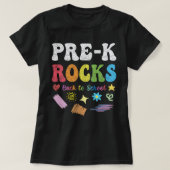 Pre-k Rocks新学期先生と学生 Tシャツ (デザイン正面)