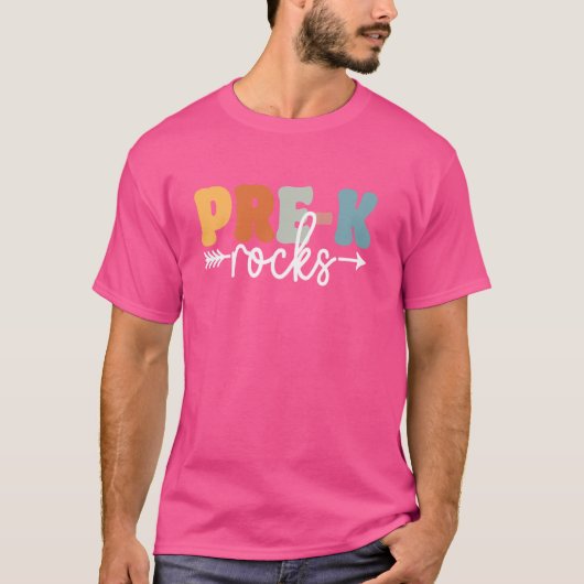 Pre-k Rocks新学期先生Prek Tシャツ (正面)
