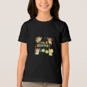 Pre-K Rocks! | 幸せな子供たちの学校デザイン トライブレンドＴシャツ (正面)