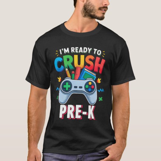 Pre-k Shirt For Boys Video Game Ck To School First Tシャツ (正面)