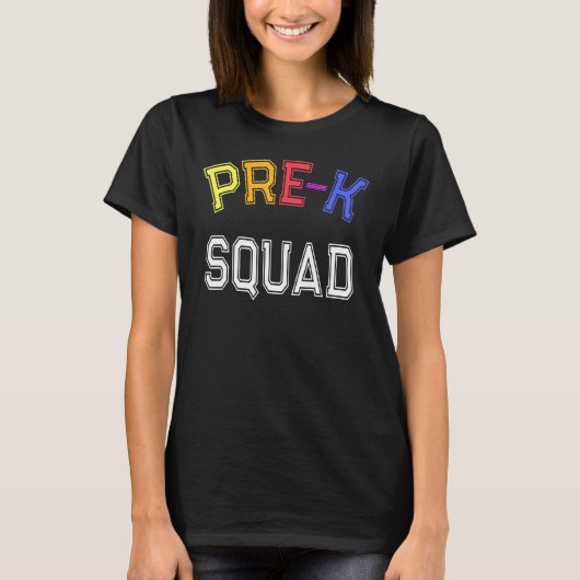 PRE-K SQUAD 読み聞かせ先生 幼稚園 読み物 キャラクター Tシャツ (正面)