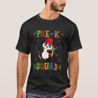 Pre-K Squad Panda Back To School Tシャツ