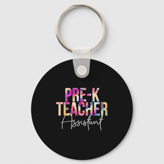 Pre-k Teacher Istant Tie Dye Back To School Apprec キーホルダー (正面)