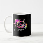 Pre-k Teacher Istant Tie Dye Back To School Apprec コーヒーマグカップ (左)