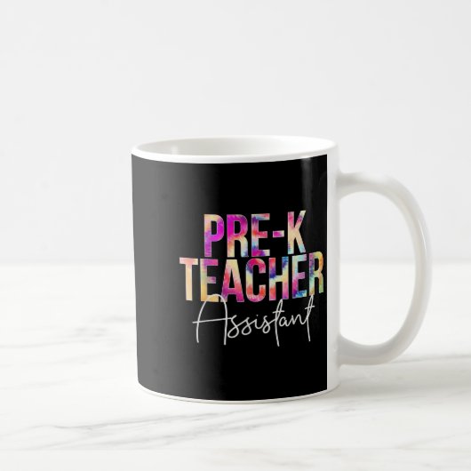 Pre-k Teacher Istant Tie Dye Back To School Apprec コーヒーマグカップ (右)