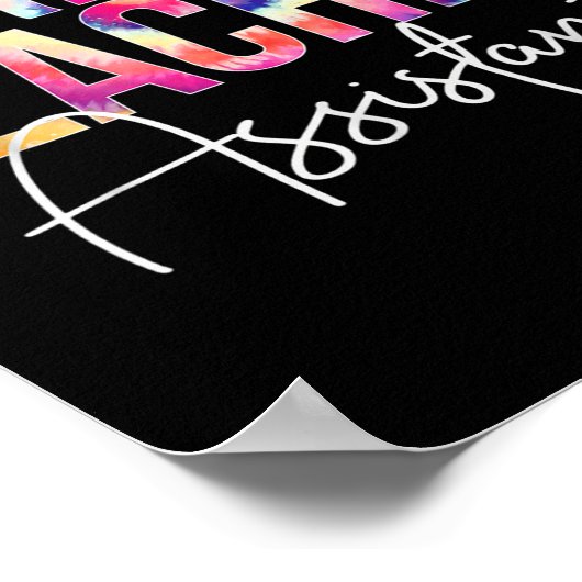 Pre-k Teacher Istant Tie Dye Back To School Apprec ポスター (角)