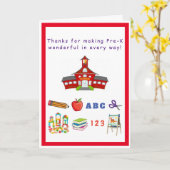 Pre-K Teacher/Staff Appreciation Card カード (黄色い花)