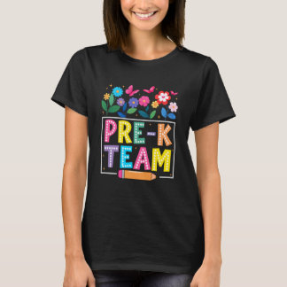 Pre-K Team Flower Back To School Teacher Boy Girl Tシャツ