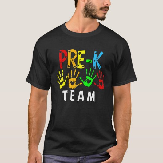 Pre K Team Handprints新学期 Tシャツ (正面)
