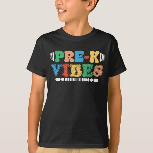Pre-K Vibes新学期先生学生Pre-k Tシャツ (正面)