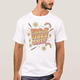 Pre-K Vibes Only - グルービーレトロ先生と生徒 Tシャツ