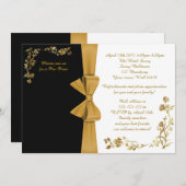 Pre-Promの招待、白と黒、RSVPを含む 招待状 (正面/裏面)