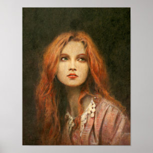 Pre-Raphaelite Girl Fine Art Print ポスター