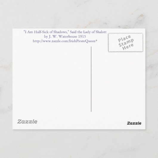 Pre-Raphaelite Postkard By John William Waterhouse ポストカード (裏面)