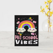 Pre-school Vibes School Pupil 1st Day Back To Scho カード (黄色い花)