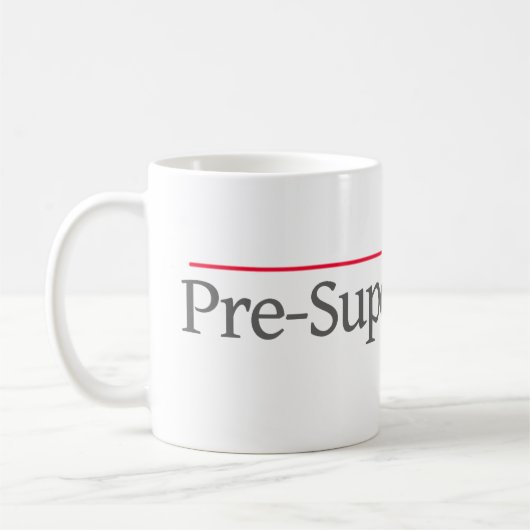 "PRE-SUPER弁護士" -- コーヒーマグカップ (左)