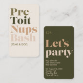 Pre-Toit Nups Bashチケット 予約カード (正面/裏面)