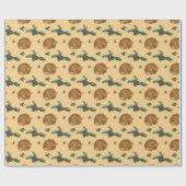 Precioso cervatillo con ramas delicadas de bosque ラッピングペーパー (フラット)