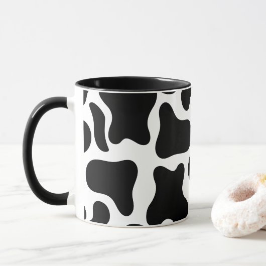 Precioso patrón de vaca マグカップ (ドーナツ)