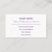 Precious amethyst gem business card 名刺 (裏面)