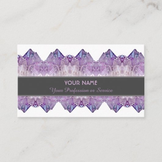 Precious amethyst gem business card 名刺 (正面)