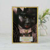 Precious Black Doll Foil Greeting Card 箔シーズンカード (立ち正面)