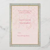 Precious Black Doll Foil Greeting Card 箔シーズンカード (裏面)