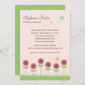 Precious Blooms ベビーシャワー招待状 招待状 (正面/裏面)