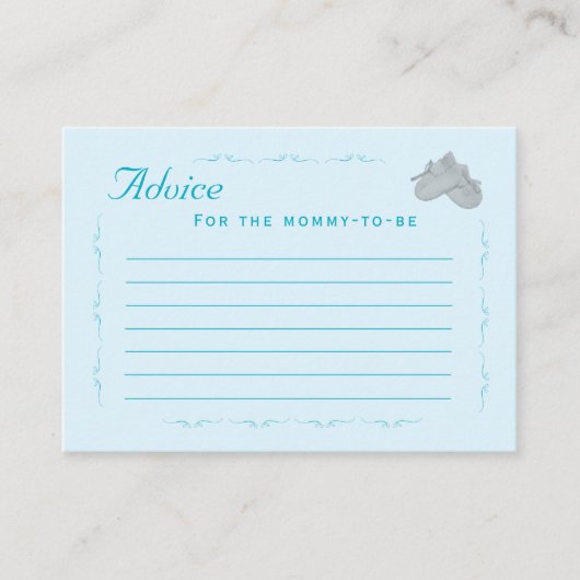 Precious Bundle Boy Baby Shower アドバイスカード (正面)