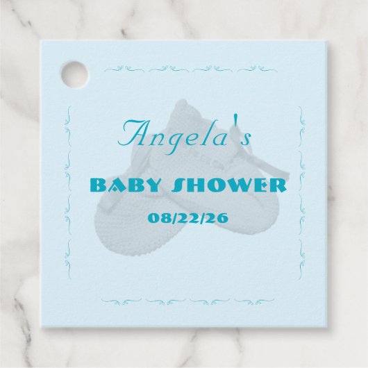 Precious Bundle Boy Baby Shower  フェイバータグ (正面)