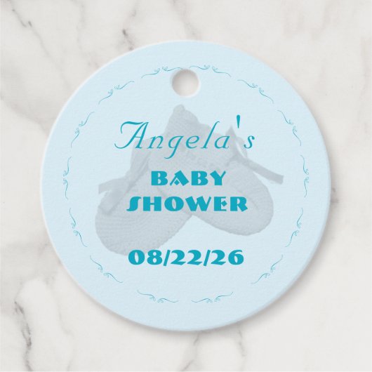 Precious Bundle Boy Baby Shower  フェイバータグ (正面)