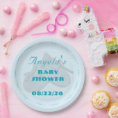Precious Bundle Boy Baby Shower  ペーパープレート (パーティー)