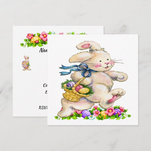 Precious Easter Invitation (Egg Hunt?) 招待状 (正面/裏面)