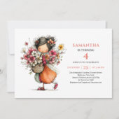 Precious Fairy Girl 8th Birthday Blush Pink invite 招待状 (正面)