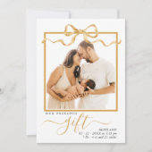 Precious Gift Elegant Photo Baby Shower サンキューカード (正面)