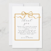 Precious Gift Elegant Photo Baby Shower サンキューカード (裏面)