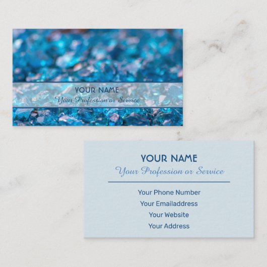 Precious saphire gems business card 名刺 (正面/裏面)