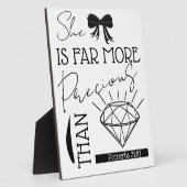 Precious Than Jewels Bible Verse Proverbs 31:10 フォトプラーク (側面)