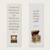 Precious treasures bookmark with motivating Bible (正面&裏面)