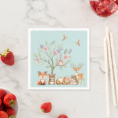 Precious Woodland Animals Baby Shower スタンダードカクテルナプキン (インサイチュ)