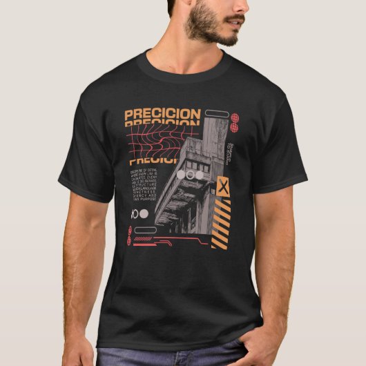 Precision - 都市ストリートウェアのステートメント tシャツ (正面)