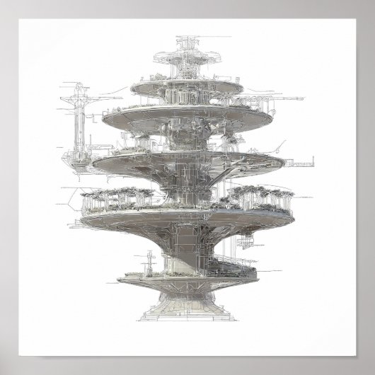 Precision Engineering Art: Hydroponic Helix System ポスター (正面)