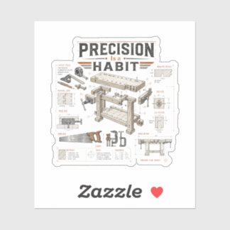 Precision Is a Habit ワークショップステッカー シール