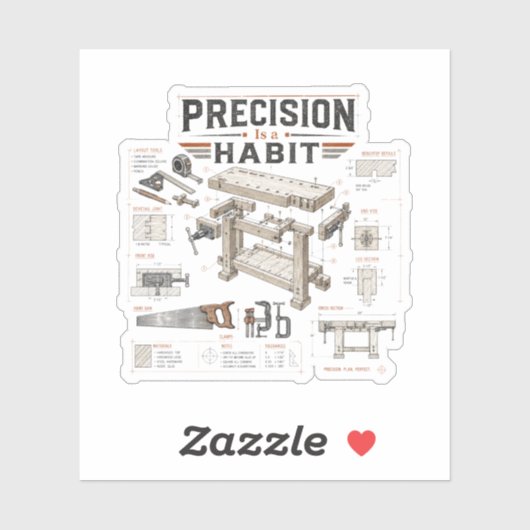 Precision Is a Habit ワークショップステッカー シール (シート)