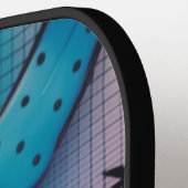 Precision Target Aqua Dot Grid Pro Pickleball ピックルボールラケット (左詳細)