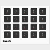 Precision Wins Quietly ゴルフ ワードアート スクエアシール (シート)