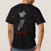 Precision Wins Quietly ゴルフ ワードアート Tシャツ (裏面)